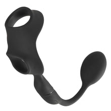 Lade das Bild in den Galerie-Viewer, Penis-Hodenring mit Vibro-Analplug und kabelloser Fernbedienung
