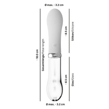 Lade das Bild in den Galerie-Viewer, G-Spot LED Vibrator - Beidseitig nutzbar - Glas und Silikon - 18 cm
