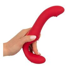 Lade das Bild in den Galerie-Viewer, Silikon Strap-on-Doppelvibrator - Gurtlos mit Fernbedienung - 19 cm
