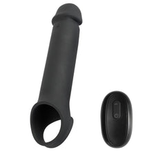 Lade das Bild in den Galerie-Viewer, Vibro-Penishülle verlängert um 8cm mit 10 Modi per kabelloser Fernbedienung
