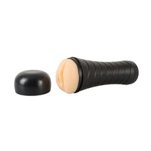 Lade das Bild in den Galerie-Viewer, Masturbator mit Massage-Noppen in schwarzer Design-Dose
