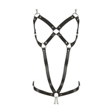 Lade das Bild in den Galerie-Viewer, Leder Harness Body S-L mit Metallketten &quot;Mariel&quot;
