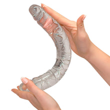 Lade das Bild in den Galerie-Viewer, Doppel-Dildo transparent, 24cm «Crystal Duo»
