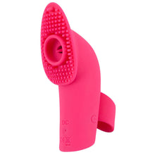 Lade das Bild in den Galerie-Viewer, Finger Vibrator mit kleiner Zunge, Pulsator und Saug-Funktion - 10,2cm
