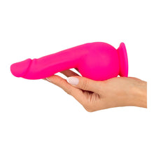 Lade das Bild in den Galerie-Viewer, Kraftvoller Vibrator Pink im Penis-Look mit Saugfuß - 19 cm
