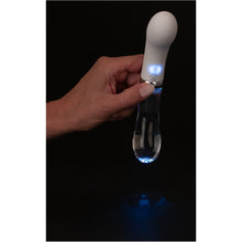 Lade das Bild in den Galerie-Viewer, G-Spot LED Vibrator - Beidseitig nutzbar - Glas und Silikon - 18 cm
