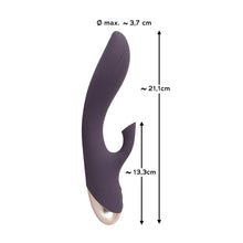 Lade das Bild in den Galerie-Viewer, Silikon Rabbit-Vibrator mit Saugfunktion, 21,6 cm Javida