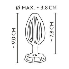 Lade das Bild in den Galerie-Viewer, Analplug im raffiniert hohlen Design aus Edelstahl - 9 cm
