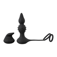 Lade das Bild in den Galerie-Viewer, Penis-/Hodenring mit Vibro-Analplug und 2in1 Fernbedienung - 15 cm
