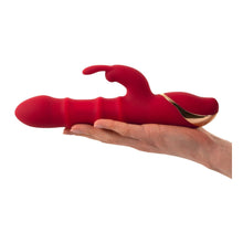 Lade das Bild in den Galerie-Viewer, Rabbitvibrator mit 3 Massage-Ringen, Wasserdicht - 23,7 cm
