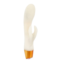 Lade das Bild in den Galerie-Viewer, Silikon Rabbit-Vibrator mit Noppen - leuchtet im Dunkeln - 19,5 cm
