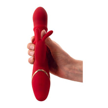 Lade das Bild in den Galerie-Viewer, Rabbitvibrator mit 3 Massage-Ringen, Wasserdicht - 23,7 cm
