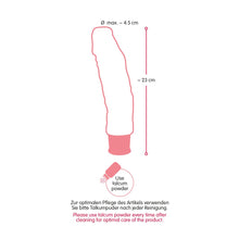 Lade das Bild in den Galerie-Viewer, Big Vibrator Black Nature Skin - 20,5 cm
