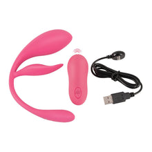 Lade das Bild in den Galerie-Viewer, Vibro-Ei kombiniert mit Klitoris-Vibrator und Fernbedienung - 26cm
