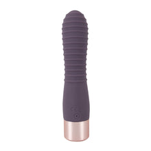 Lade das Bild in den Galerie-Viewer, Elegant Vibrator aus Silikon, gerillter Schaft, 15cm &quot;Flexy Vibe&quot;
