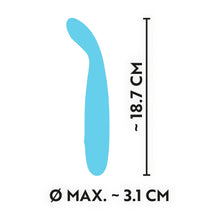 Lade das Bild in den Galerie-Viewer, Silikon Mini-Vibrator in Blau mit 7 Vibrations-Modi, 18,7cm
