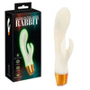 Silikon Rabbit-Vibrator mit Noppen - leuchtet im Dunkeln - 19,5 cm