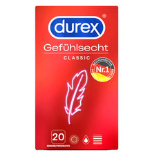 Lade das Bild in den Galerie-Viewer, 20er Durex Gefühlsecht Classic Kondome, hauchdünn