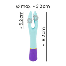 Lade das Bild in den Galerie-Viewer, Bunter Double-Vibrator wasserdicht mit 10 Vibrationen - 18,2 cm
