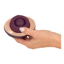 Lade das Bild in den Galerie-Viewer, Auflegevibrator mit Haltering + rotierenden Massagekugeln - 9,9 cm
