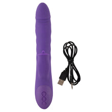 Lade das Bild in den Galerie-Viewer, Rabbit-Vibrator mit 3 Zungen und Rotation - 24,7cm
