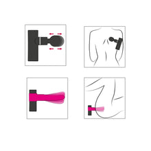 Lade das Bild in den Galerie-Viewer, Massagegerät mit 4 Aufsätzen plus Silikon-Dildo Sex &amp; Massage Gun
