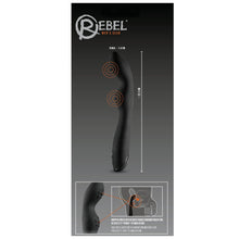 Lade das Bild in den Galerie-Viewer, Rebel P-Spot Vibrator mit Reiznoppen, 7 Vibrations-Modi, 23,5 cm
