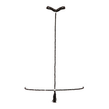 Lade das Bild in den Galerie-Viewer, Halsband mit Bikinikette, schwarze Perlen S-L

