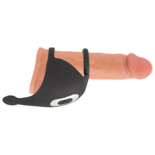 Lade das Bild in den Galerie-Viewer, Hoden-Vibrator mit Penis- und Hodenring und Fernbedienung - 12,3 cm
