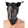 Lederimitat Dog Mask S-L mit Reißverschluss