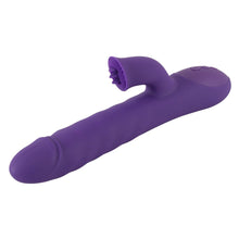 Lade das Bild in den Galerie-Viewer, Rabbit-Vibrator mit 3 Zungen und Rotation - 24,7cm
