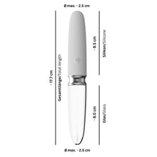 Lade das Bild in den Galerie-Viewer, Edler Vibrator - Glas mit LED - geradlinig handliches Design - 17,7 cm
