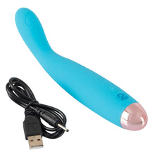 Lade das Bild in den Galerie-Viewer, Silikon Mini-Vibrator in Blau mit 7 Vibrations-Modi, 18,7cm

