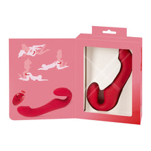 Lade das Bild in den Galerie-Viewer, Silikon Strap-on-Doppelvibrator - Gurtlos mit Fernbedienung - 19 cm
