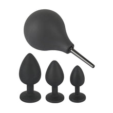Lade das Bild in den Galerie-Viewer, Silikon Anal-Set 4-tlg. mit Analdusche und 3 Plugs
