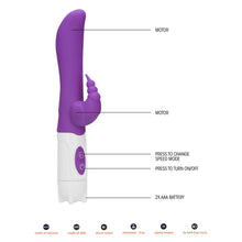 Lade das Bild in den Galerie-Viewer, Silikon Rabbit Vibrator wasserfest mit 10 Vibrationsmodi - 20 cm
