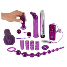 Lade das Bild in den Galerie-Viewer, 12-tlg. Lovetoy-Set Surprise Lila mit Vibrator, Penisring und Vibro-Ei
