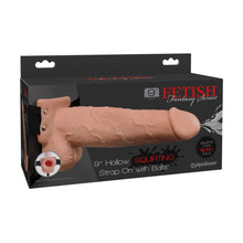 Lade das Bild in den Galerie-Viewer, Umschnalldildo mit Spritz-Funktion, Strap-On 25,4cm
