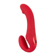 Lade das Bild in den Galerie-Viewer, Silikon Strap-on-Doppelvibrator - Gurtlos mit Fernbedienung - 19 cm
