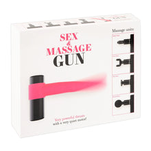 Lade das Bild in den Galerie-Viewer, Massagegerät mit 4 Aufsätzen plus Silikon-Dildo Sex &amp; Massage Gun
