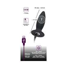 Lade das Bild in den Galerie-Viewer, Vibro Anal-Plug klein Silikon mit USB
