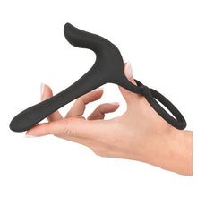 Lade das Bild in den Galerie-Viewer, Penis- und Hodenring mit Vibrator und Vibro-Klitoris-Stimulator

