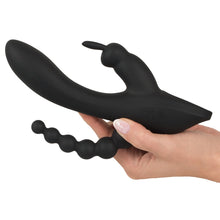 Lade das Bild in den Galerie-Viewer, Silikon Rabbit-Vibrator mit Klitoris- und Anus-Stimulator, 10 Vibrationsmodi   --DHL--
