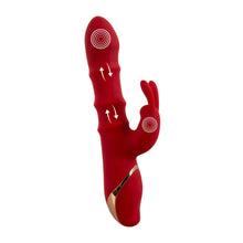 Lade das Bild in den Galerie-Viewer, Rabbitvibrator mit 3 Massage-Ringen, Wasserdicht - 23,7 cm
