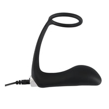 Lade das Bild in den Galerie-Viewer, Penisring mit Vibroplug und Perineum-Steg
