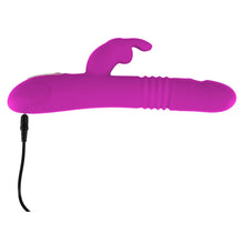 Lade das Bild in den Galerie-Viewer, Silikon Rabbit Stoßvibrator mit Klitorisvibrator, wasserdicht - 26cm
