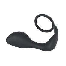 Lade das Bild in den Galerie-Viewer, Penisring mit Anal-Plug 10cm
